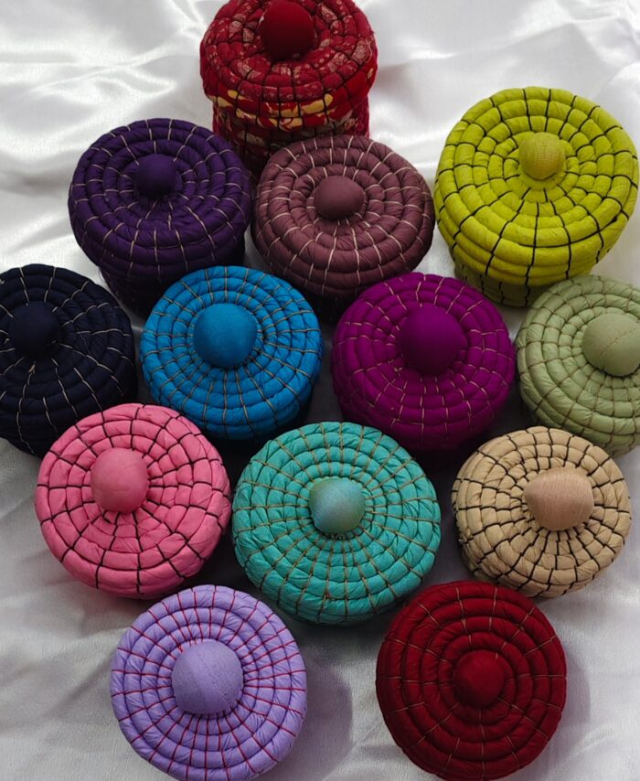 Handmade Fabric Bowl with Lid-Small