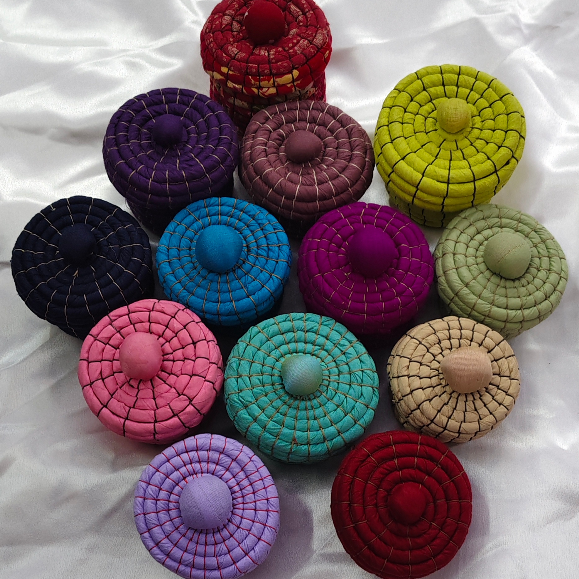 Handmade Fabric Bowl with Lid-Small
